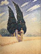 Two Cypress Paul Signac